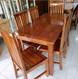 meja makan kayu jati